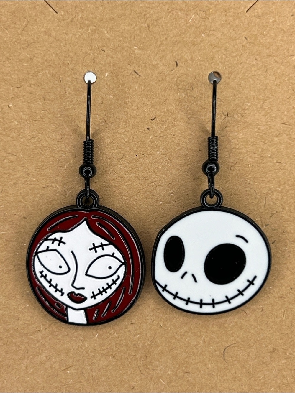 Nightmare Before Christmas Inspired Jack Sally Dangle Earrings Fashion Jewelry